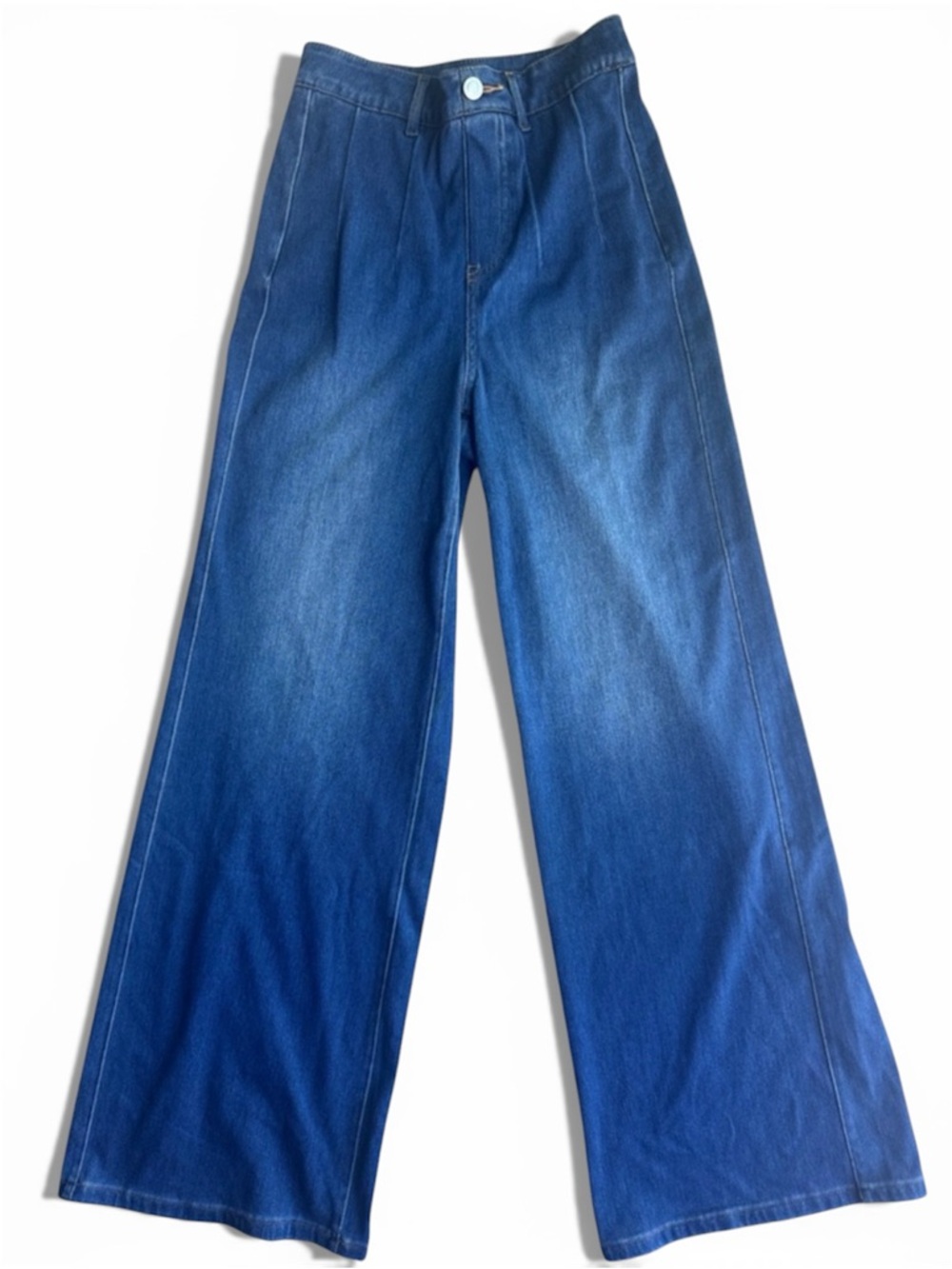 NWOT HALARA Wide Leg Blue Denim Jeans XS REGULAR